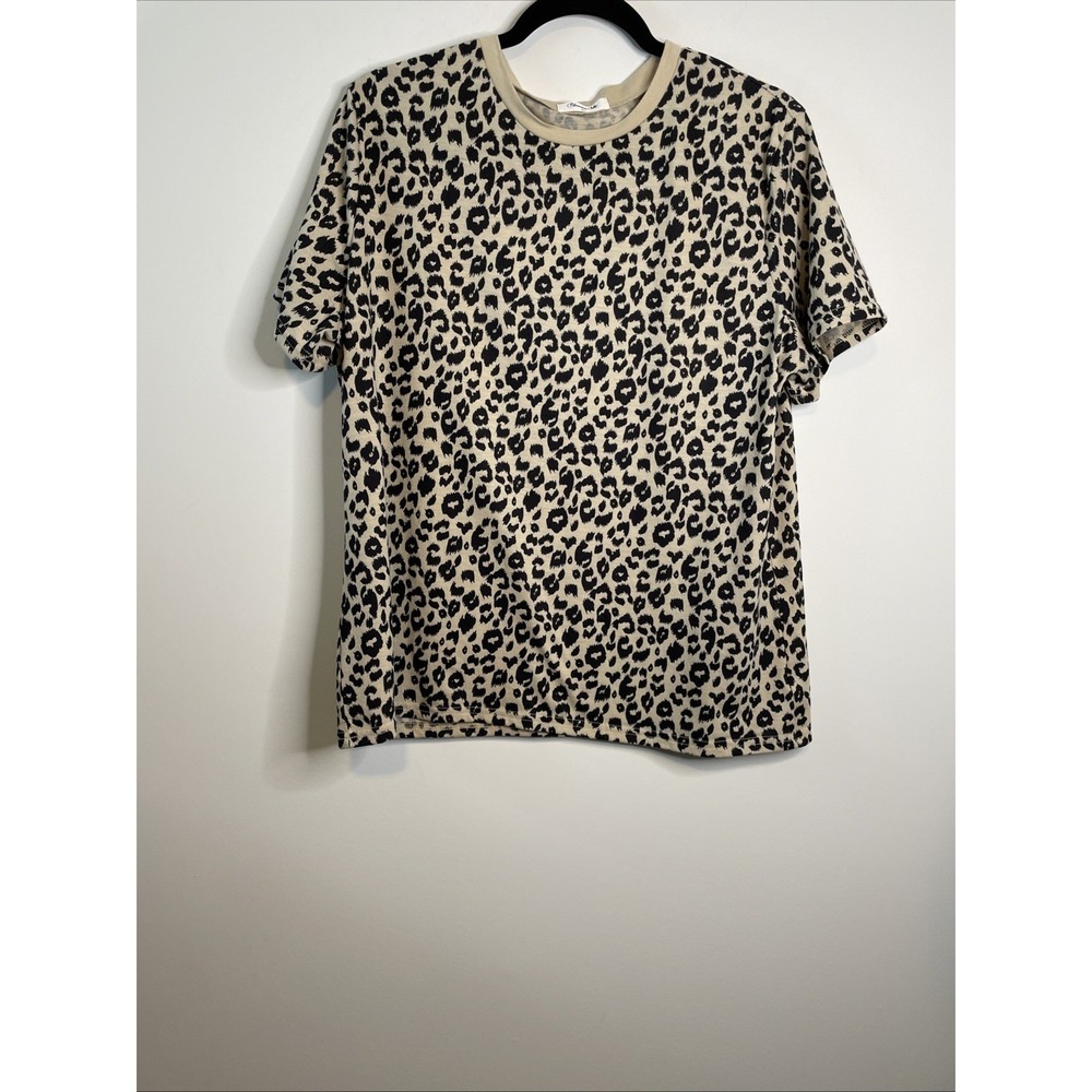 Blooming Jolly XL Leopard Print Rayon Stretch Shirt Animal Print Top